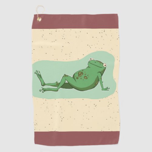 Conversational Frog Golf Towel