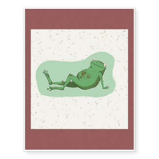 Conversational Frog Temporary Tattoos