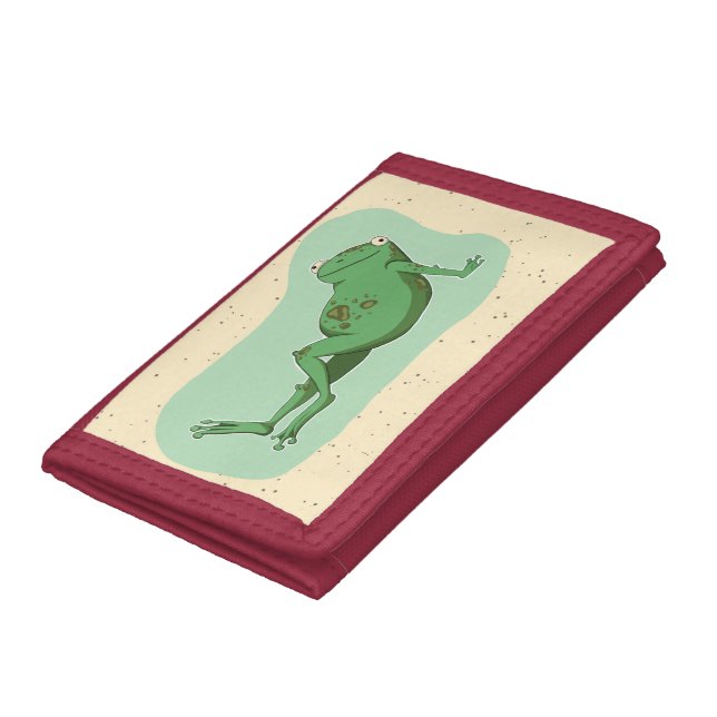 Conversational Frog Trifold Wallet (Bottom)