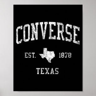Converse Tx J01 Vintage Athletic Srts Design  Poster