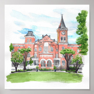 Converse Wilson Hall Watercolor Print