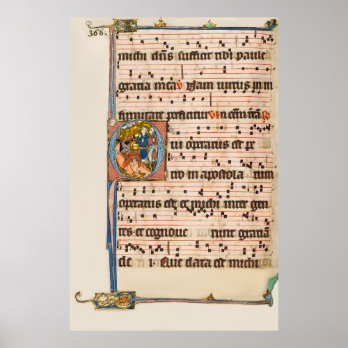 Conversion of saint Paul Medieval Manuscript Poster
