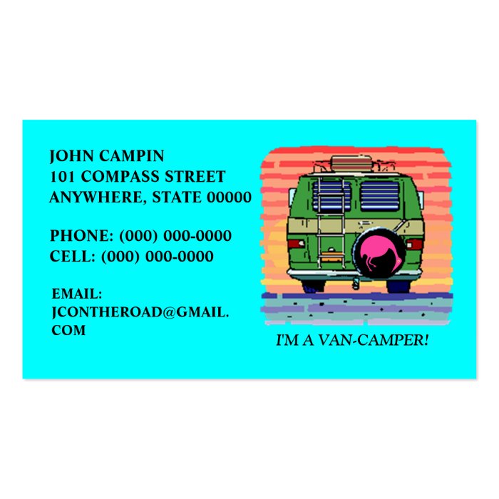 CONVERSION VAN CAMPING ~ BUSINESS CARDS