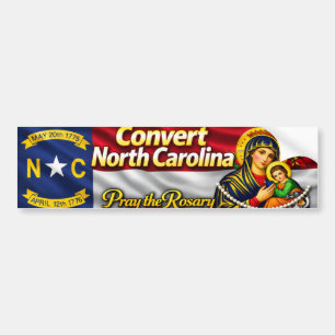 Convert North Carolina Bumper Sticker