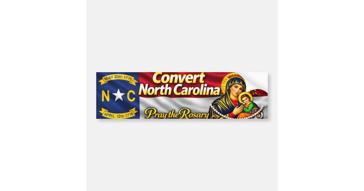 Convert North Carolina Bumper Sticker | Zazzle