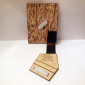 Convertible 4x3 Photo Frame Jewelry Pin Ornament (Back)