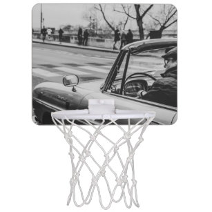 Convertible classic car at paris street mini basketball hoop
