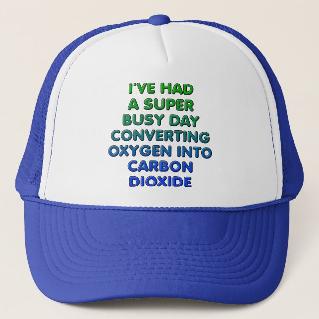 Converting Oxygen Funny Ball Cap Trucker Hat (Front)