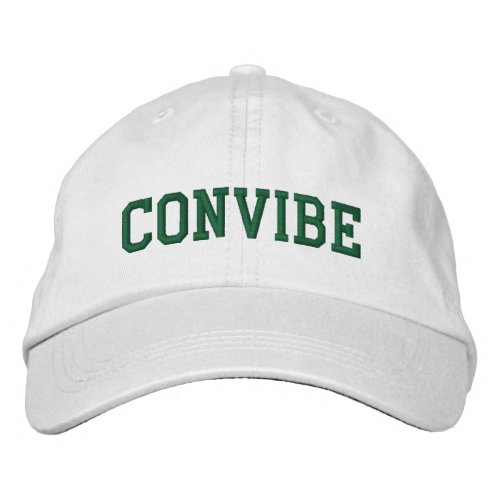 Convibe Hat _ Green on white