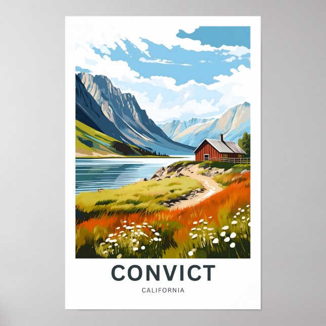 Convict California Travel Print (Front)