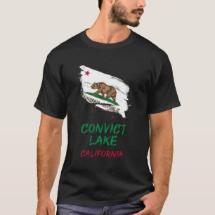 Convict Lake California Paint Splatter Flag Vacati T-Shirt