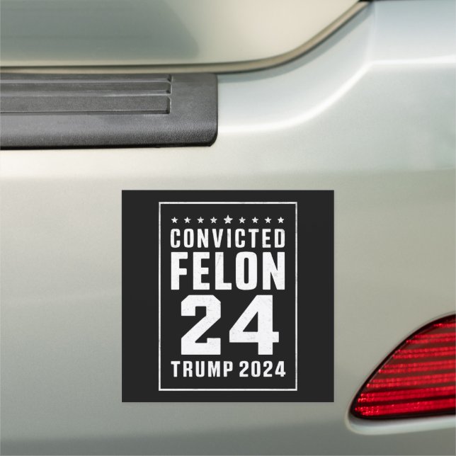 Convicted Felon 4th July Trump 2024 Car Magnet (In Situ)