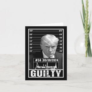 Conviction Verdict Donald Trump Mug Shot Jail Pict Card