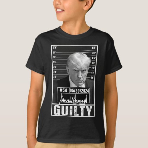 Conviction Verdict Donald Trump Mug Shot Jail Pict T_Shirt