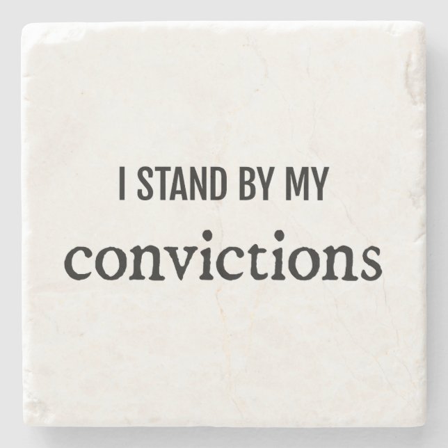 Convictions Marble Stone Coaster (Front)