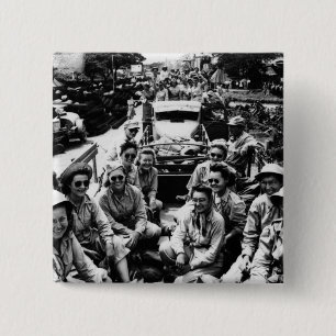 Convoy of Nurses WWII Pinback Button