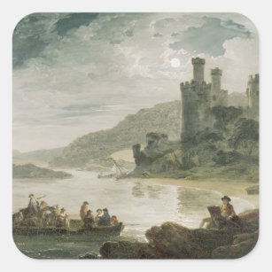 Conway Castle, 1794 Square Sticker