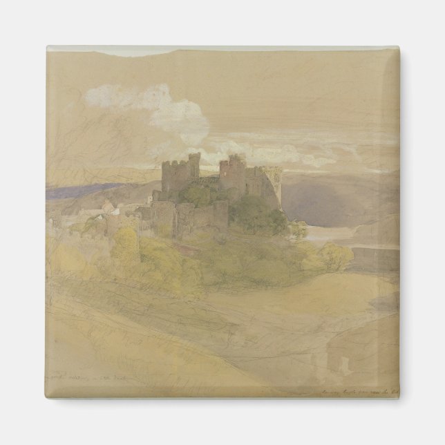 Conway Castle (graphite, w/c and gouache on paper Magnet (Front)
