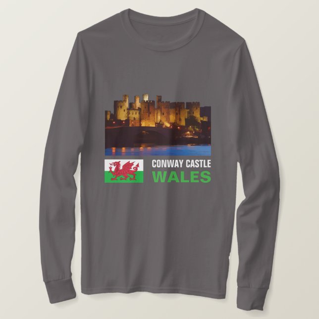 CONWAY CASTLE, WALES T-Shirt (Design Front)