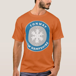 Conway New Hampshire NE Winter Snow Snowflake Souv T-Shirt