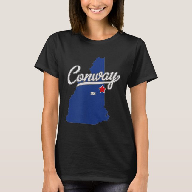 Conway New Hampshire Nh Map  T-Shirt (Front)