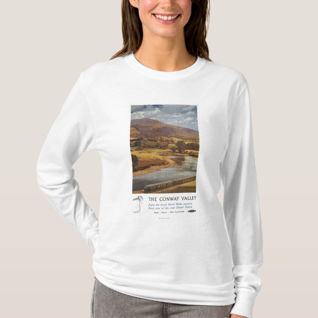 Conway Valley Scene British Railways Poster T-Shirt (Front)