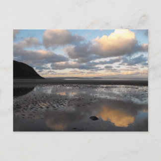 Conwy Beach Reflections Postcard