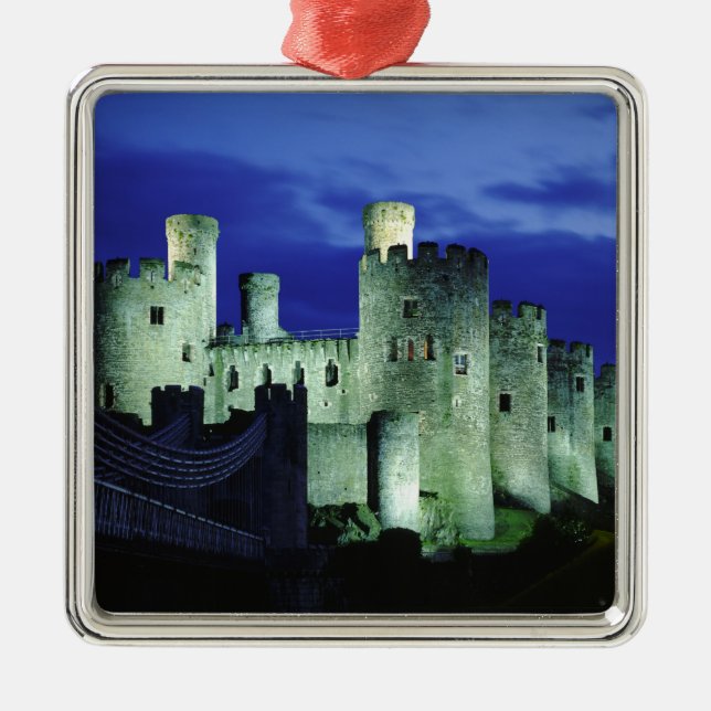 Conwy Castle, Gwynedd, Wales Metal Ornament (Front)