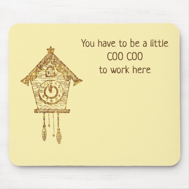 Coo Coo Clock Mouse Pad (Front)
