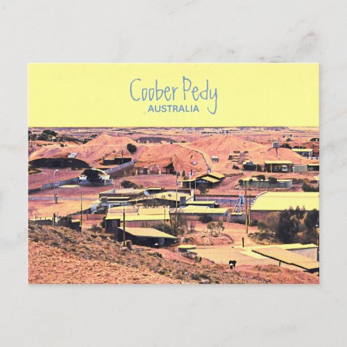Coober Pedy mining town Australia travel Postcard