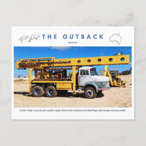 Coober Pedy Mining Truck Postcard