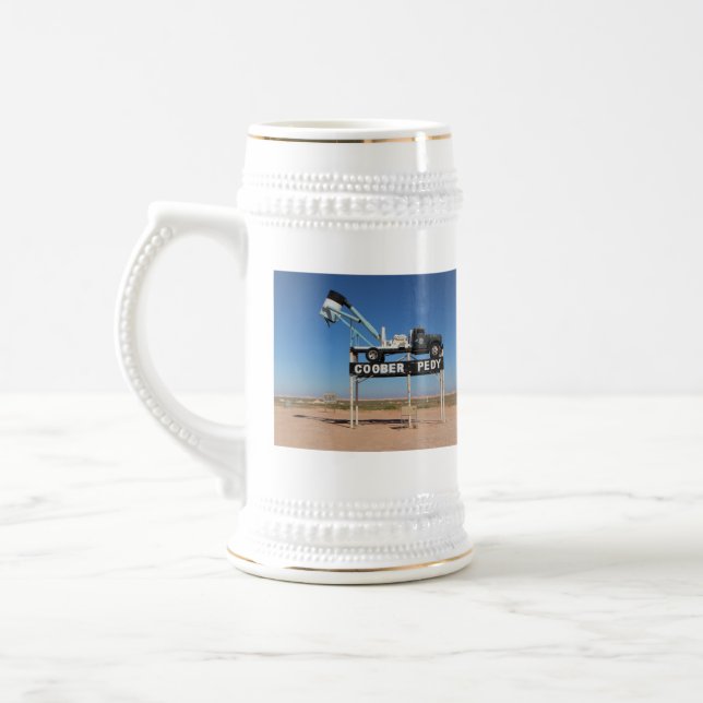 Coober Pedy Outback Australia Souvenir Photo Beer Stein (Left)