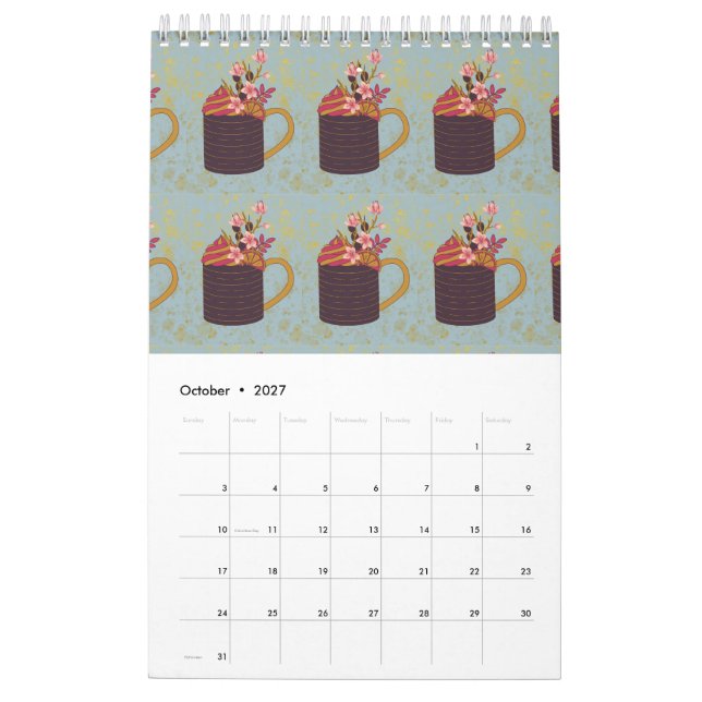 COOFEE THEME CALENDAR (Oct 2027)