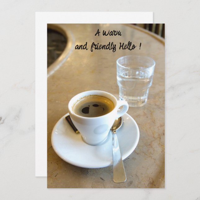 Cooffe with best friend flat card (Front/Back)