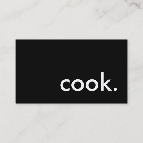 cook. business cards