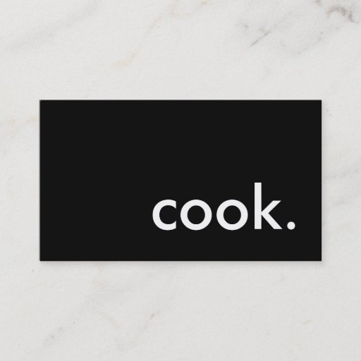 Customizable cook. business cards