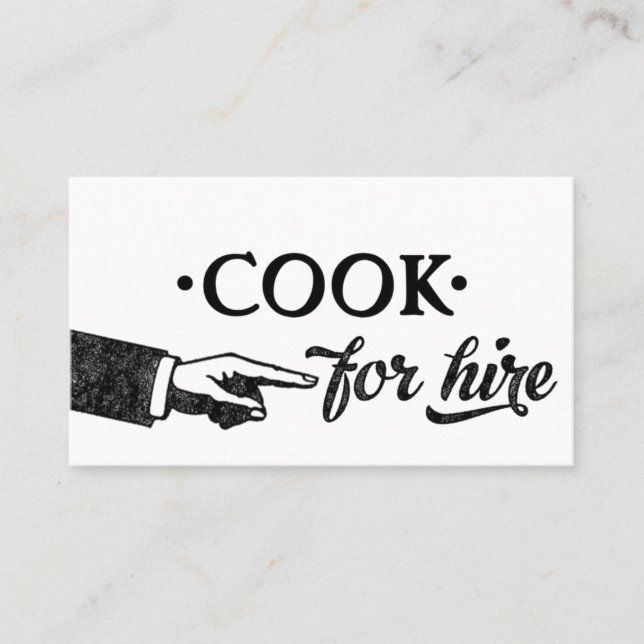 Cook Business Cards - Any Background Color! (Front)