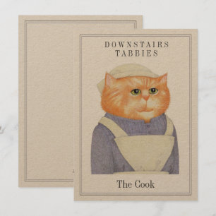 COOK CAT 4.5x6.25 Flat Card + Text (on Kraft)