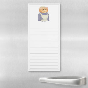 COOK CAT Magnetic Notepad + Lines