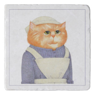 COOK CAT Marble Stone Trivet II