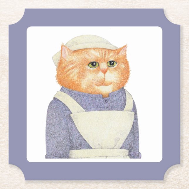 COOK CAT Ticket Paper Coasters  (Front)
