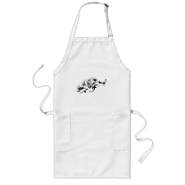 Cook & Chat with a Golden Dash Long Apron (Front)