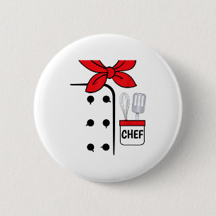 Cook Chef Coat Costume Funny Halloween Shirt Kids Button