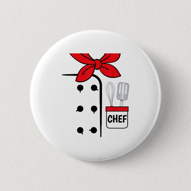 Cook Chef Coat Costume Funny Halloween Shirt Kids  Button (Front)