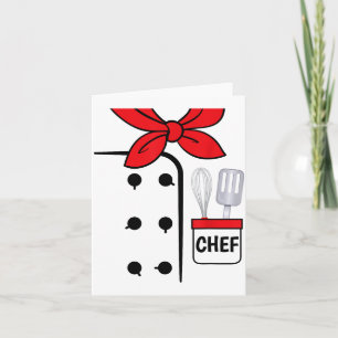 Cook Chef Coat Costume Funny Halloween Shirt Kids Card
