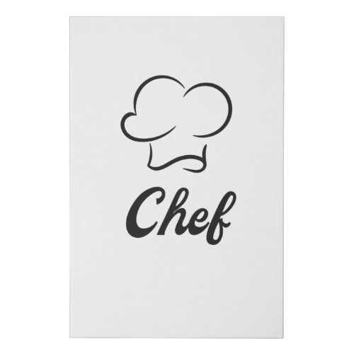 Cook Chef Hat Cooking Kitchen Faux Canvas Print