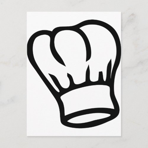 cook chef hat icon postcard