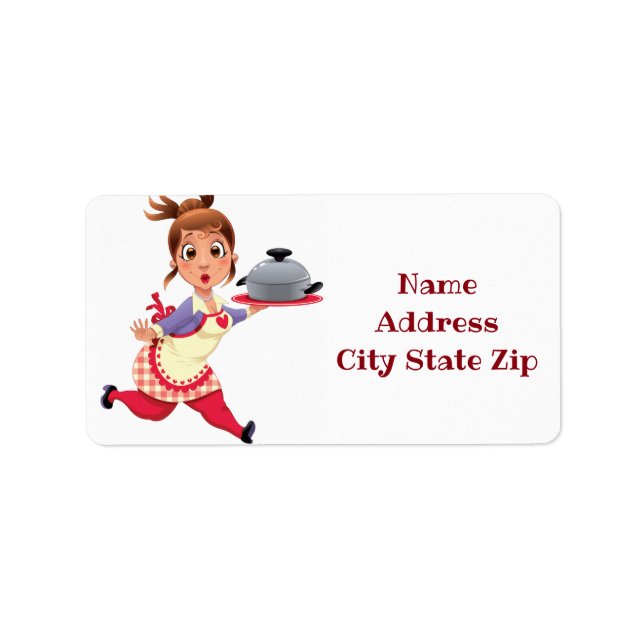 **COOK, CHEF OR BAKER'S** RETURN ADDRESS LABEL (Front)