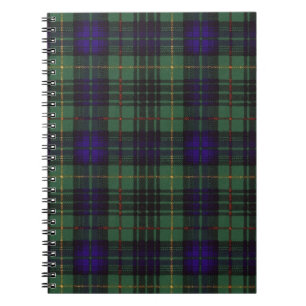 Cook clan Plaid Scottish kilt tartan Notebook