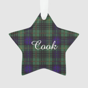 Cook clan Plaid Scottish kilt tartan Ornament